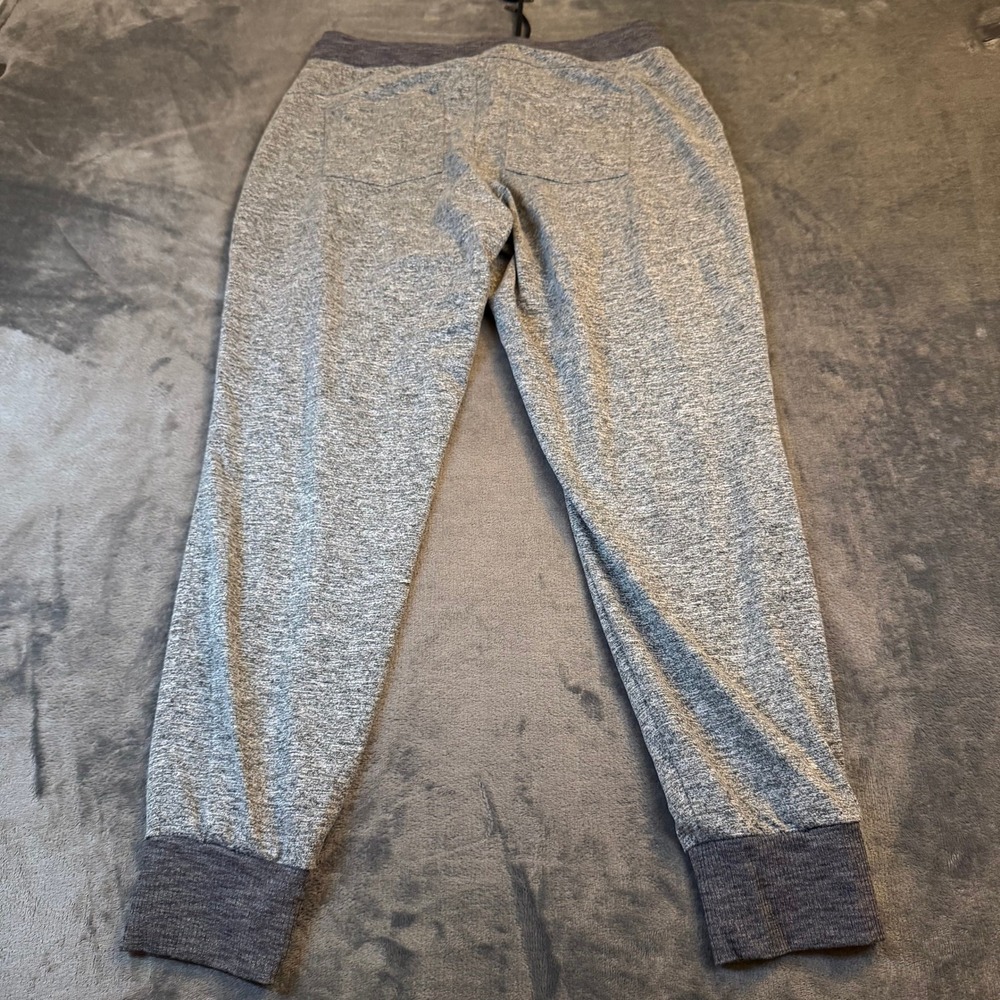 Athleta Gray Space Dye Joggers Womens Medium Blue Waistband Activewear 31x27" - Picture 3 of 10